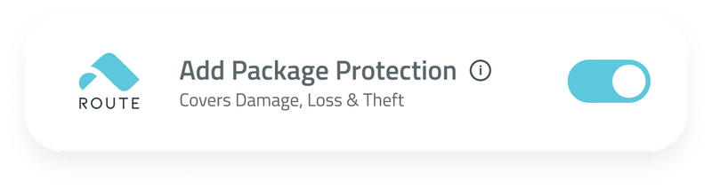 add ROUTE Package Protection to your cart at checkout to enable protection.