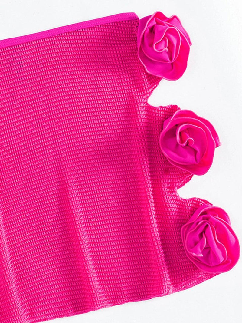 Bandeau 3D Floral Bikini Set - Jey Boutique LLC
