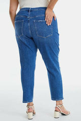 BAYEAS Full Size Distressed High Waist Mom Jeans.