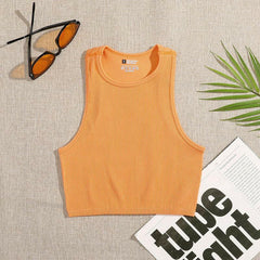 Crop Top Solid Basic Tank Top - Jey Boutique LLC