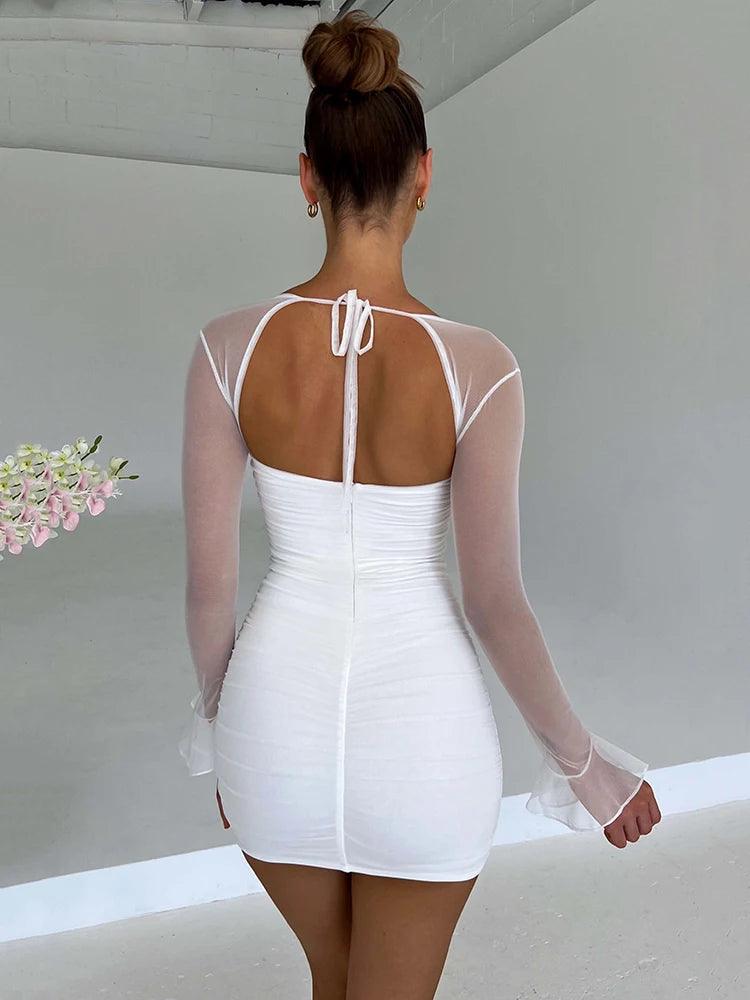 Elegant Backless Mini Dress - Jey Boutique LLC
