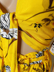 Floral two pieces set top & pants - Jey Boutique LLC