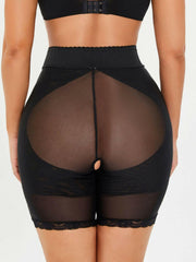 Full Size High-Waisted Lace Trim Shaping Shorts.