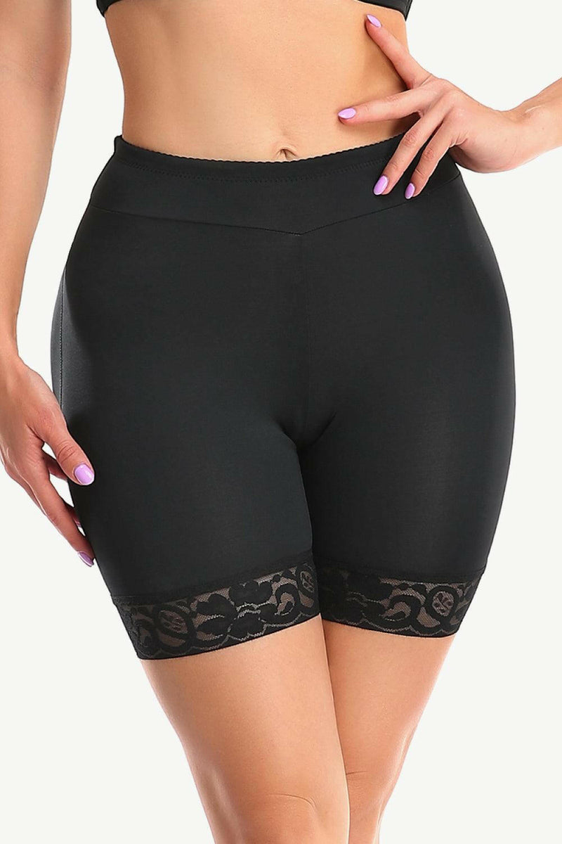 Full Size Lace Trim Lifting Pull-On Shaping Shorts - Jey Boutique LLC