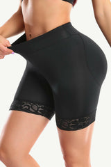 Full Size Lace Trim Lifting Pull-On Shaping Shorts.