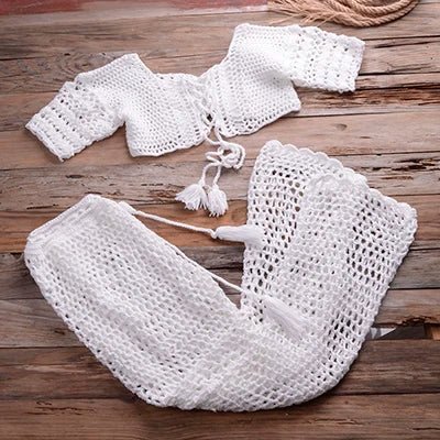Handmade Crochet Bikini Cover-up/Beachwear.