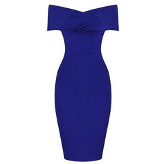 High Quality Body-con Off The Shoulder Rayon Bandage Dress.