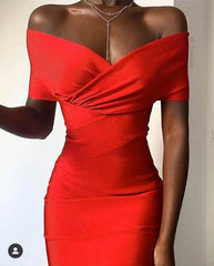 High Quality Body-con Off The Shoulder Rayon Bandage Dress - Jey Boutique LLC