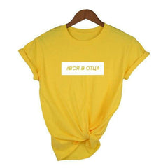 Letter Print Short Sleeve Tee/T-shirt - Jey Boutique LLC