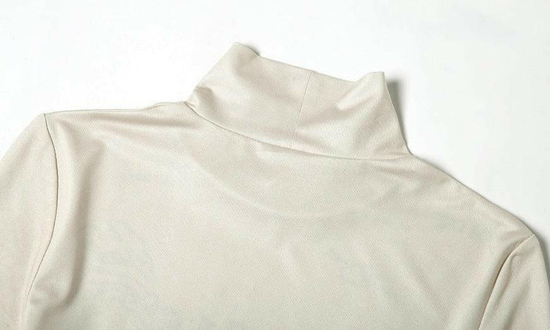 Long Sleeve Turtleneck Letters Print Slim Skinny T-Shirt Basic Top - Jey Boutique LLC