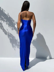 One Shoulder Backless Maxi Dress - Jey Boutique LLC
