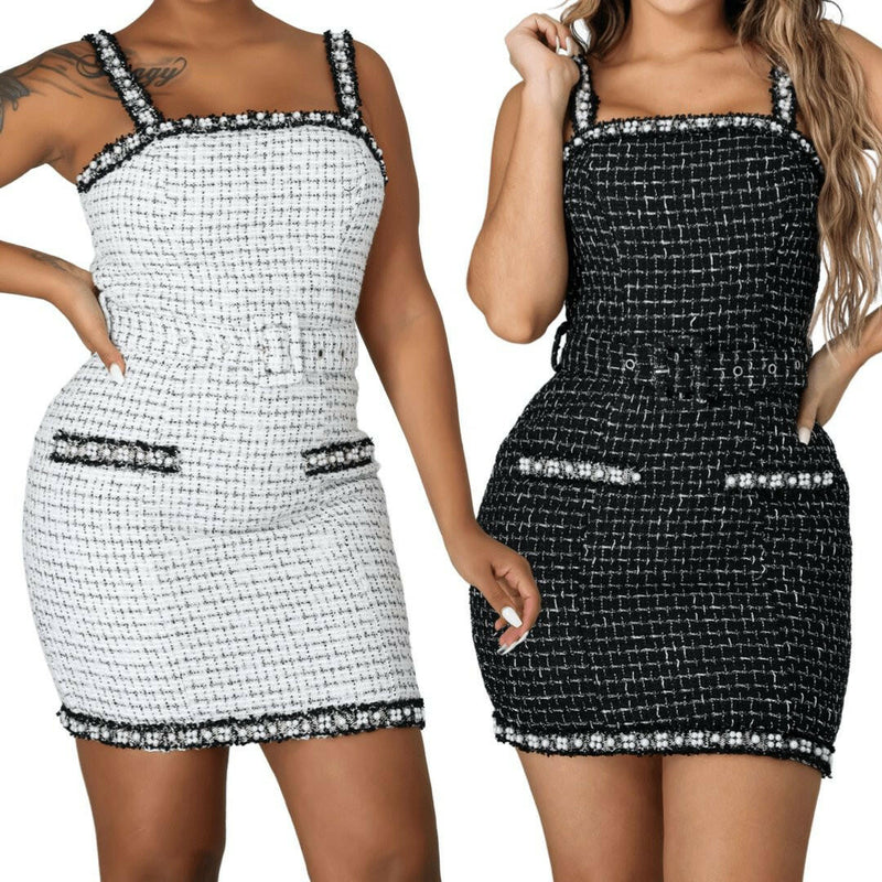Pearl knitted Mini length dress - Jey Boutique LLC