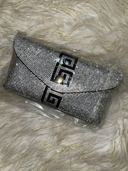 Rhinestone clutch belt bag - Jey Boutique LLC