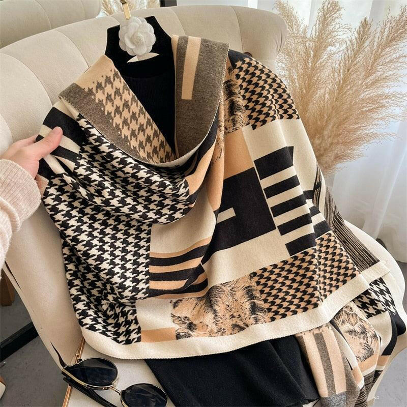 Thick Poncho Luxury Shawl and Wrap Cashmere Pashmina Scarves - Jey Boutique LLC