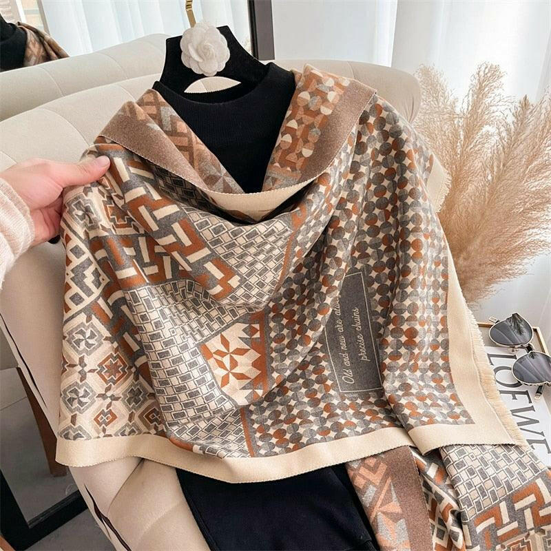 Thick Poncho Luxury Shawl and Wrap Cashmere Pashmina Scarves - Jey Boutique LLC