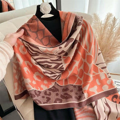 Thick Poncho Luxury Shawl and Wrap Cashmere Pashmina Scarves.