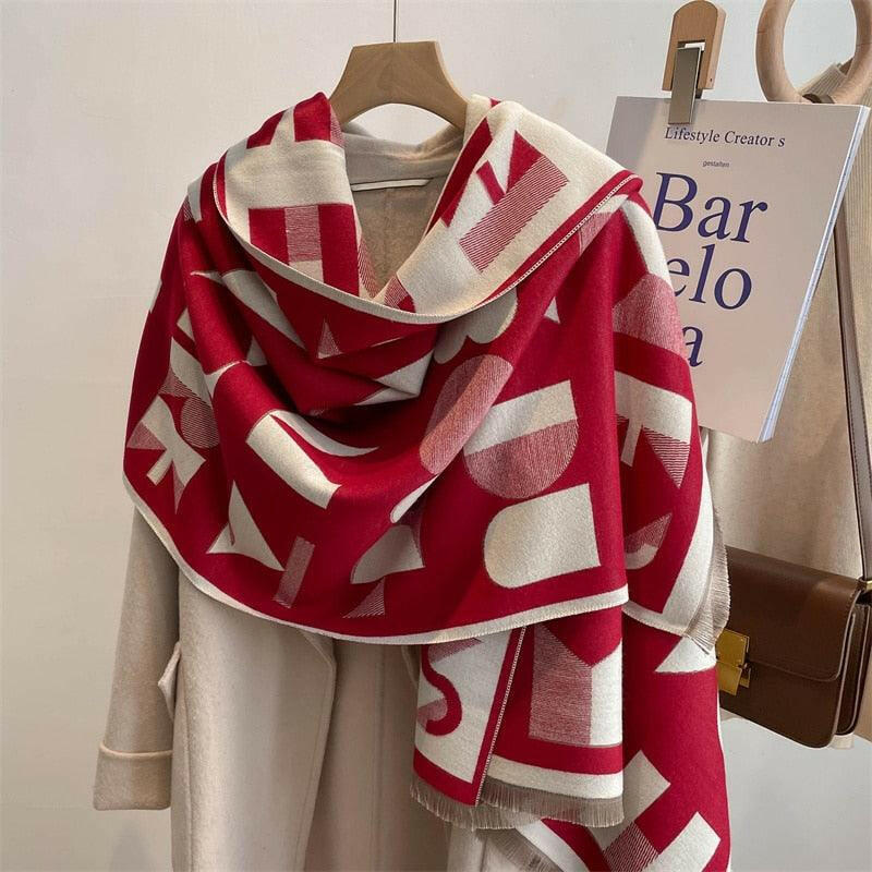 Thick Poncho Luxury Shawl and Wrap Cashmere Pashmina Scarves - Jey Boutique LLC 