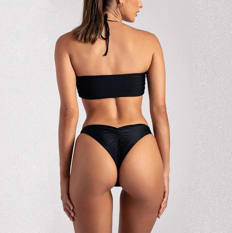 Two Pcs Lacing Up Bikini Set - Jey Boutique LLC